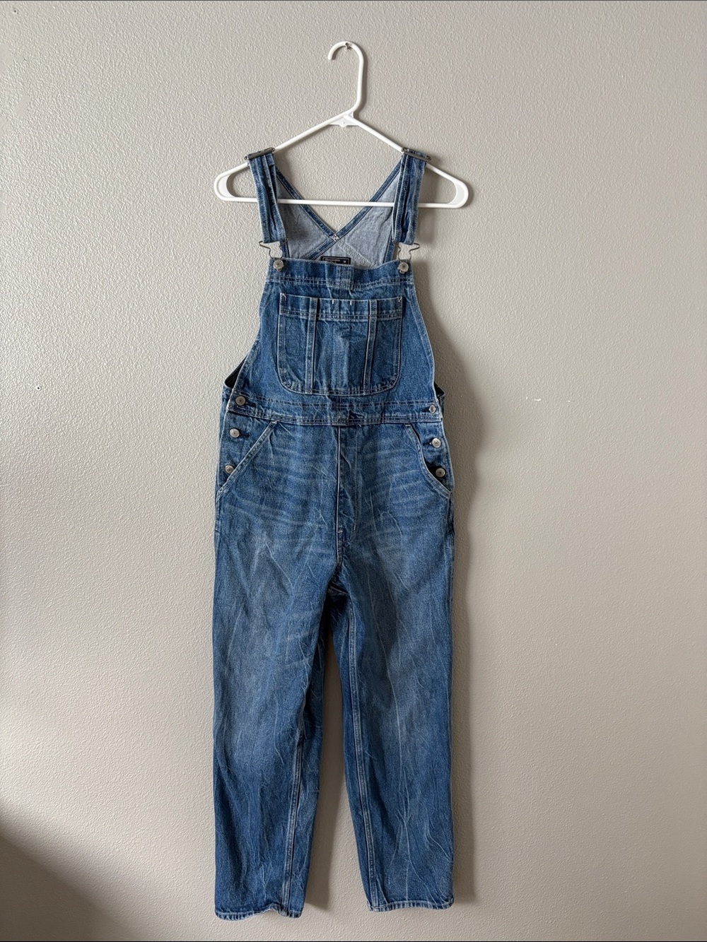 Abercrombie Classic Blue Denim Overalls M